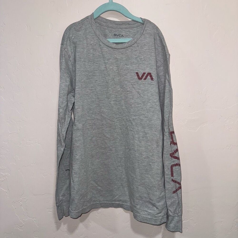 🏈 RVCA Boys Gray Long Sleeve Tee